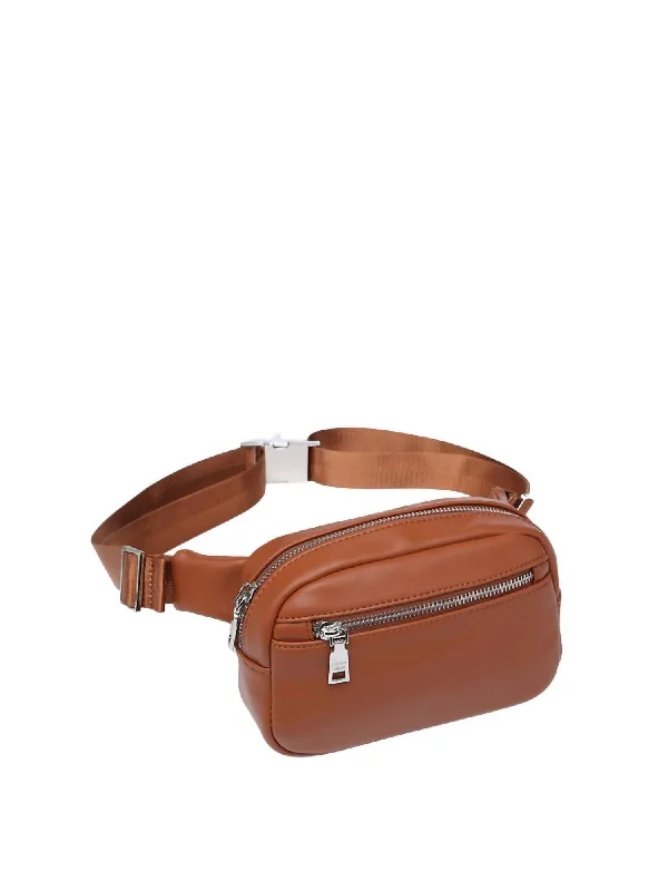 Handle bags with sleek leather for work -Women's Eh Waist Bag/fanny Pack In Brown