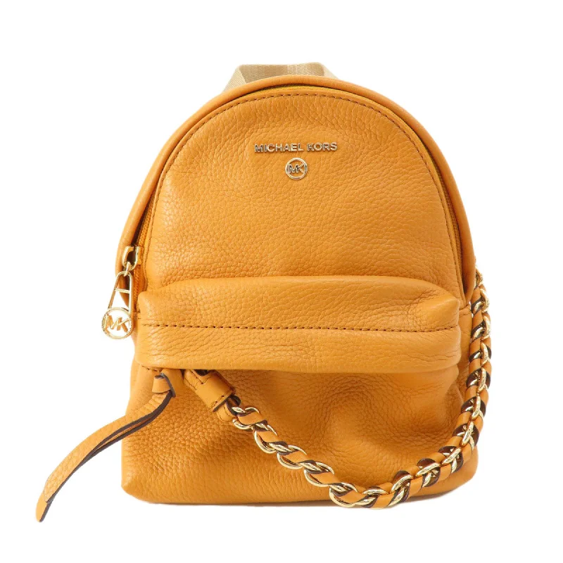 Handle bags with multi-color weaves for vibrancy -Michael Kors  Leather Backpack (Pre-Owned)