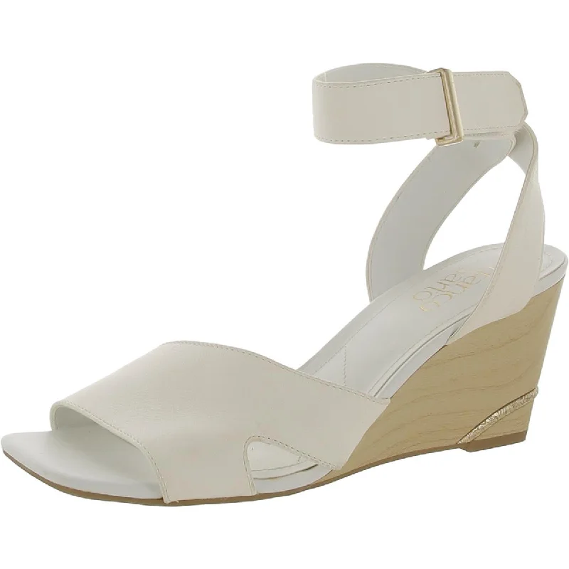 Hippie Dresses with Beads -Franco Sarto Womens Samina Leather Dressy Wedge Sandals