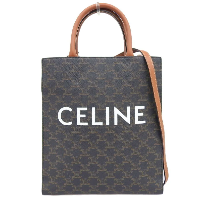 Handle bags with side pockets for organization -Celine Cabas  Pvc Shoulder Bag Tote Bag (Pre-Owned)