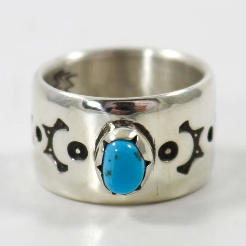 Rings with topaz stones for icy blue -Sleeping Beauty Turquoise Flow Ring