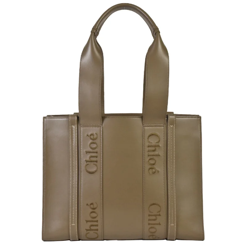 Handle bags with side pockets for organization -Chloé  Leather Tote Bag (Pre-Owned)