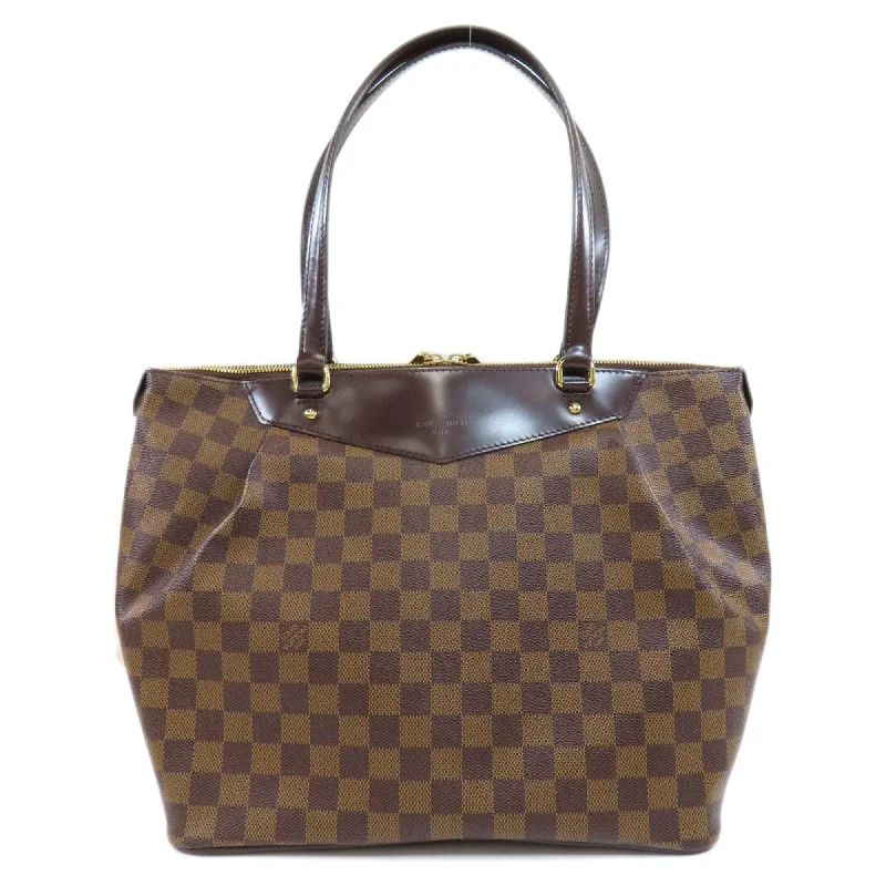 Handle bags with retro logos for charm -Louis Vuitton Damier Damier Canvas Ebene Damier Canvas Tote Bag (Pre-Owned)