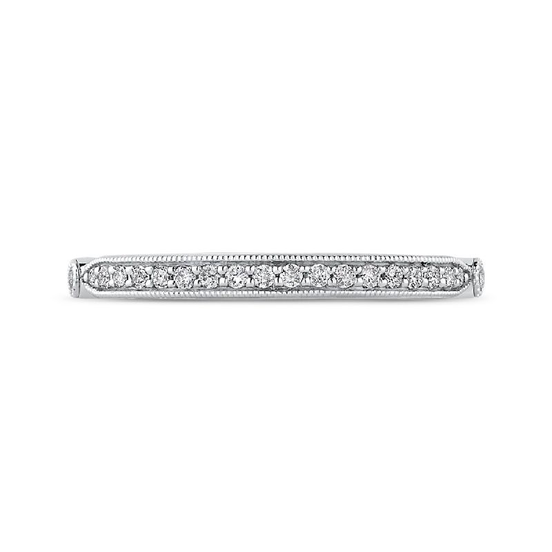 Best necklaces and pendants with seashell designs for a tropical, beachy vibe-14K White Gold Round Diamond Half Eternity Wedding Band