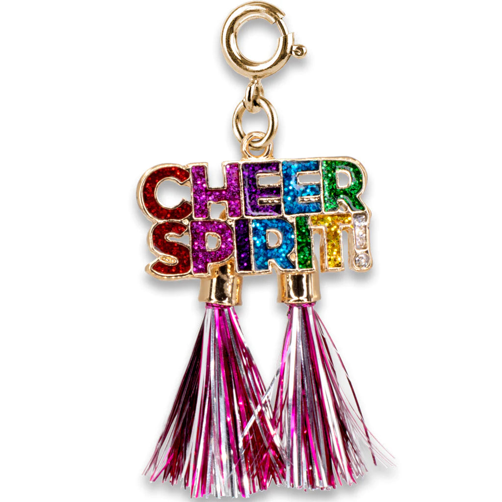 Stunning necklaces and pendants with aquamarine stones for a serene effect-Charm It Cheer Spirit Charm