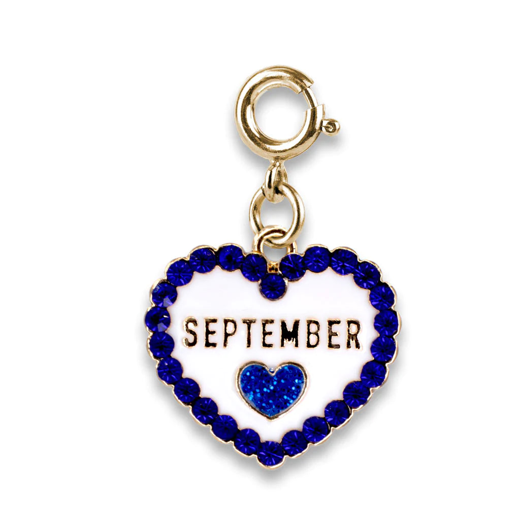 Unique necklaces and pendants with engraved messages for a sentimental gift-CHARM IT! September Birthstone Charm