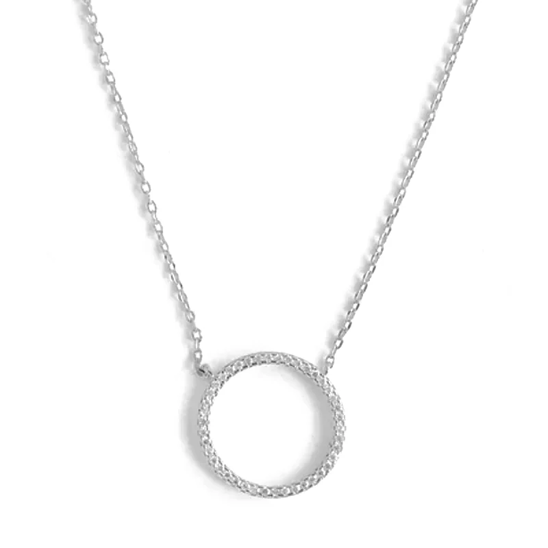 Best necklaces and pendants with statement designs for a fashionable accessory-Circle Necklace - Sterling Silver