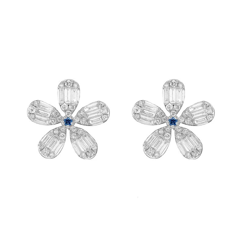 Best necklaces and pendants with butterfly pendants for a delicate, light style-Diamond Daydream Petal Studs