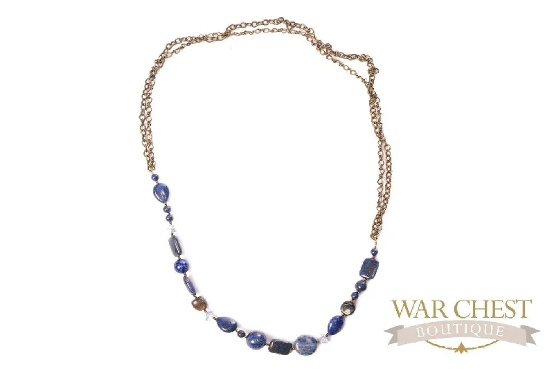 Beautiful necklaces and pendants with butterfly motifs for a whimsical style-Lapis Chain Necklace