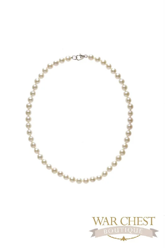 Necklaces and pendants with clear quartz for a pure and radiant look-White Pearl 16" Necklace