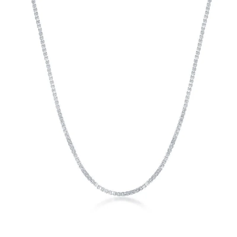 Best necklaces and pendants with heart-shaped lockets for a sentimental keepsake-Sterling Silver 1.0mm Box Chain, 24"