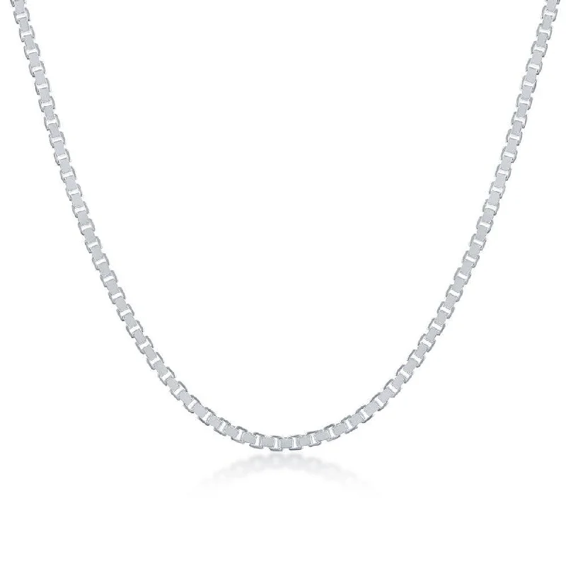 Best necklaces and pendants with gemstone clusters for a bold and colorful effect-Sterling Silver 1.8mm Box Chain, 18"