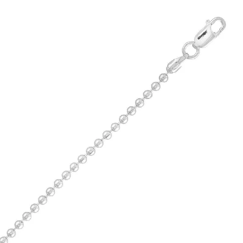 Best necklaces and pendants with vintage lockets for a nostalgic, sentimental look-Sterling Silver 2.2mm Bead Chain, 18"