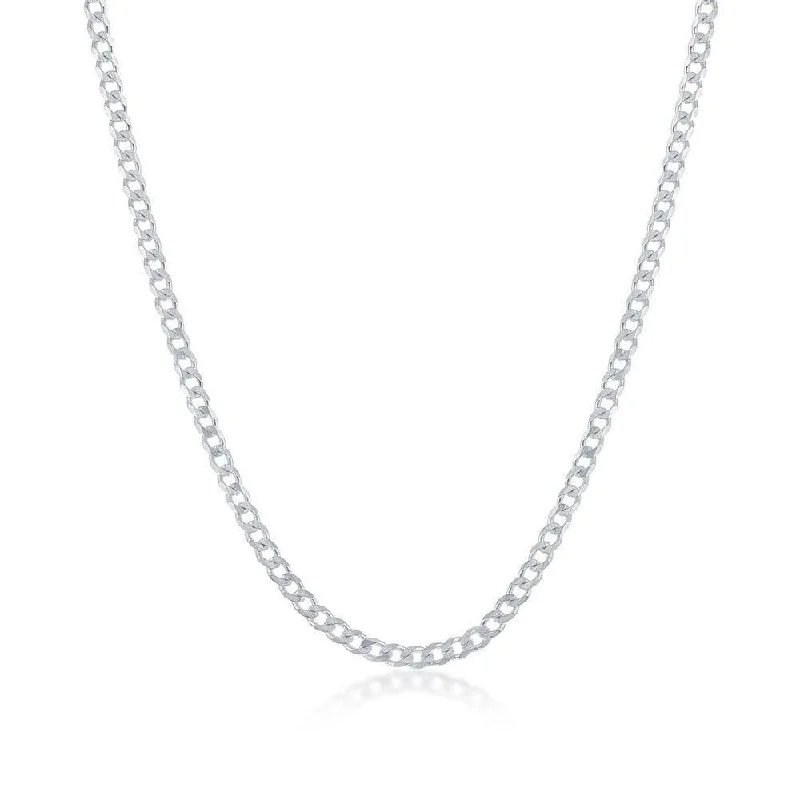 Necklaces and pendants with ocean-inspired designs for a refreshing, beachy feel-Sterling Silver 2mm Cuban Chain, 20"