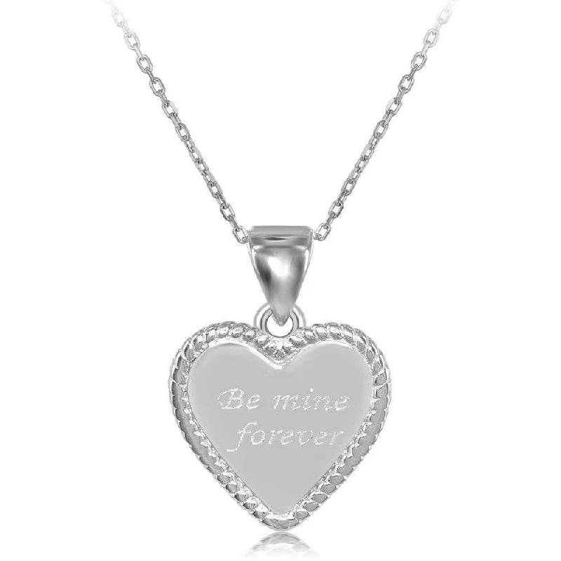 Best necklaces and pendants with cubic zirconia for a budget-friendly dazzling effect-Sterling Silver "Be Mine Forever" Pendant Chain