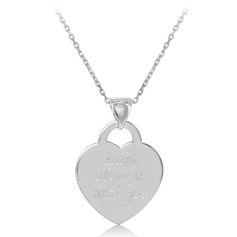 Best necklaces and pendants with floral designs for a feminine and elegant feel-Sterling Silver "I Am Always With You" Pendant Chain